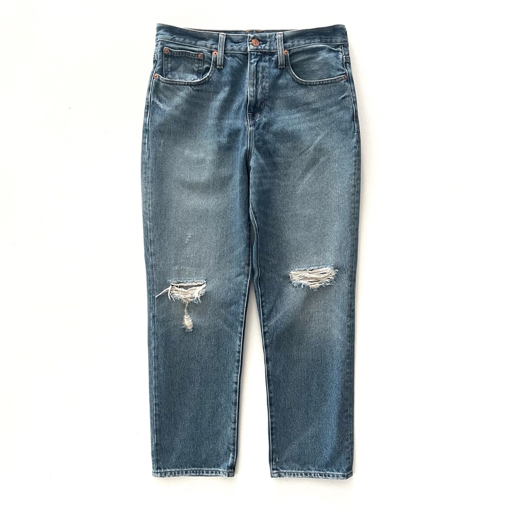J.Crew Slouchy Boyfriend Jean in Southern Sky Wash Size 28 High Rise Distressed